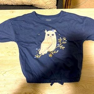 Carter’s 2T owl long sleeve blouse/ top NWT